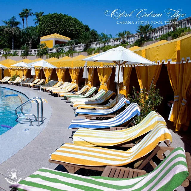 Oxford Cabana Striped Pool Towel 30"x70"